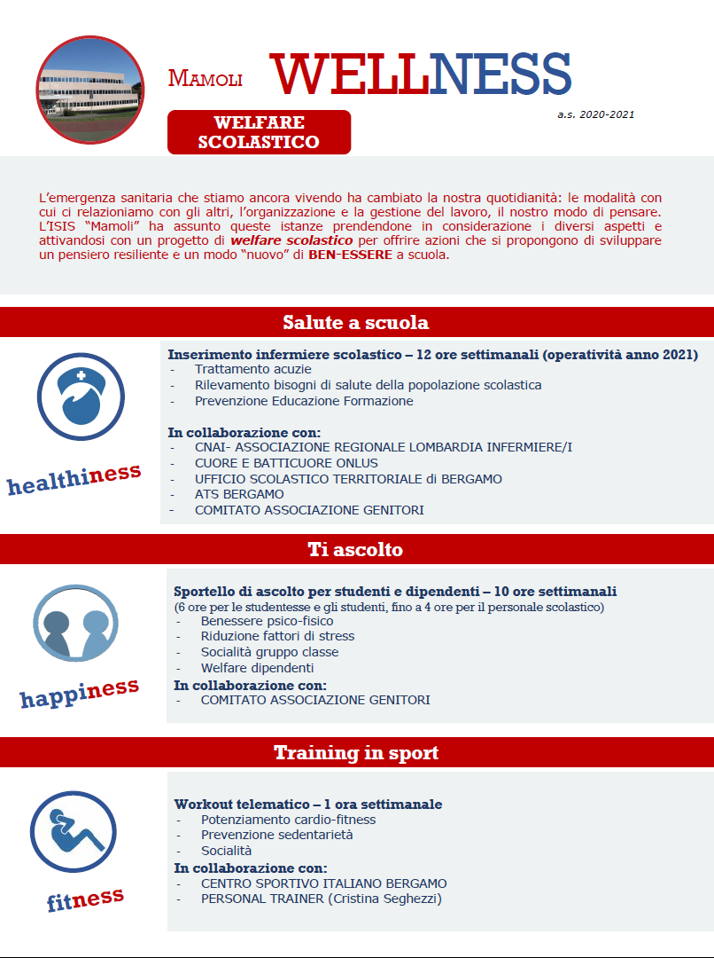 Locandina del Progetto Wellness