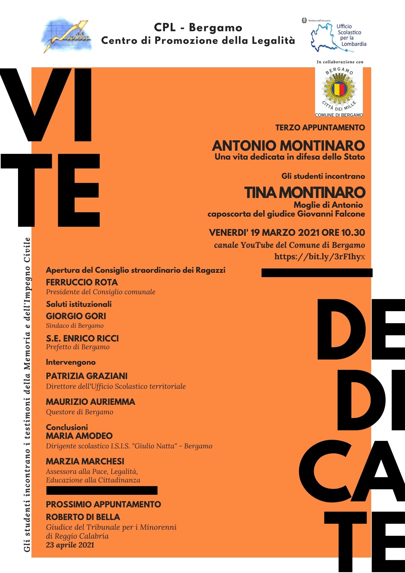 Locandina del progetto Vite Dedicate